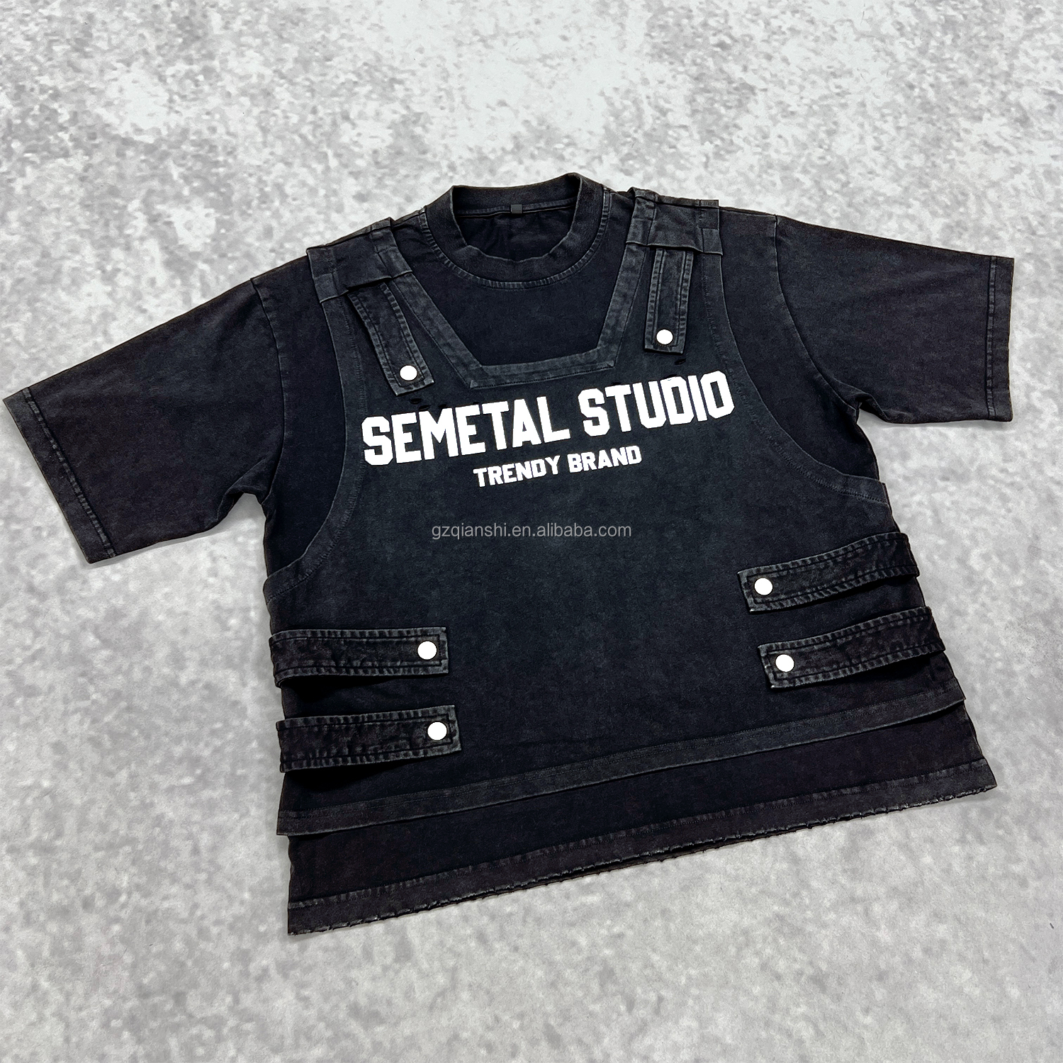 Acid Washing Tank Tops - Vintage & Streetwear Style