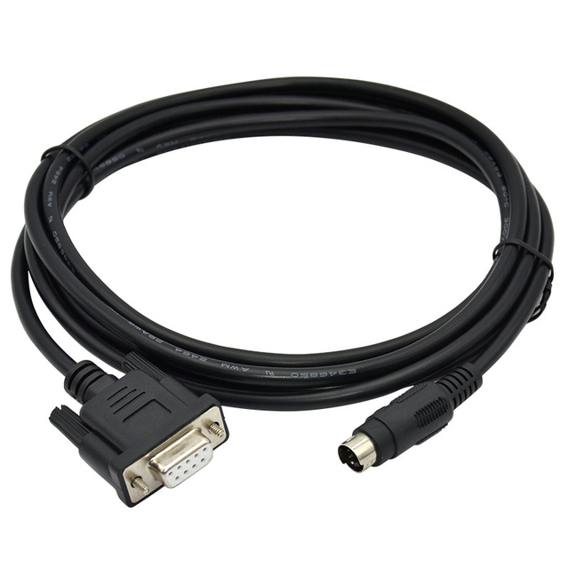 Shielded RS232 PLC Programming Cable DB9 Mini DIN 4Pin Weintek HMI TK6070 Fatek FBS Industrial 3M PVC Copper