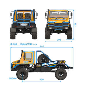 Auto RC CROSSRC 1/8 EMOX NT Big <span class=keywords><strong>Wild</strong></span> Boar, Veicolo Elettrico Fuoristrada per Rally e Arrampicata su Terreni Fangosi e nella Foresta Pluviale - Product Image 5