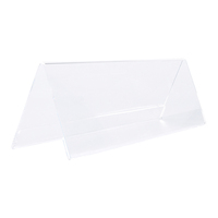 Panneau de bureau en acrylique en forme de V personnalisé, étiquette de prix, plaque signalétique, support pour numéro de table pour carte de visite