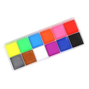 Pintura Facial Fluorescente para Niños, Paleta de 12 Colores, Resistente al Agua, para Maquillaje de Halloween, Maquillaje Artístico Corporal - Product Image 4