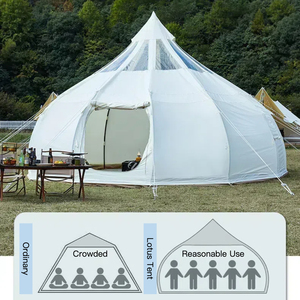 Açık Hava Lüks Su Damlası Lotus Moğol <span class=keywords><strong>Yurt</strong></span> Çadırı-Büyük Çok Kişilik Yağmur Geçirmez Rüzgar Geçirmez Kalınlaştırılmış Otel Kamp Çadırı 5m - Product Image 5