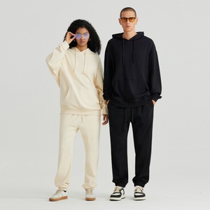 เสื้อมีฮู้ดสไตล์สตรีทแวร์น้ำหนัก330 GSM 100% ผ้าฝ้ายเปล่าขนาดใหญ่ใส่ได้ทั้งชายและหญิงพร้อมโลโก้ตามสั่ง - Product Image 4