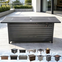 Brasero à gaz multi-formes personnalisable, foyer au propane avec options rondes, carrées et rectangulaires pour espaces extérieurs