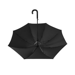 Paraguas chino moderno de fibra de carbono con mango curvo, varilla recta, apertura automática, ultraligero, para todo tipo de clima, con tela resistente a impactos. - Product Image 1