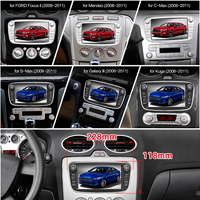 Radio Mobil Android 7 inci untuk Ford Focus, Pemasangan di Dasbor, Layar Sentuh Kapasitif IPS 1024x600, Android Auto, Layar Terpisah, Stereo MP3