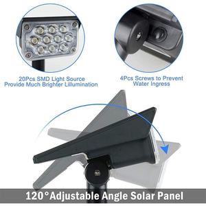 Reflector Solar Ajustable de 10 LED RGB, Impermeable, para Jardín, Inalámbrico, para Exteriores, Iluminación de Paisaje - Product Image 5