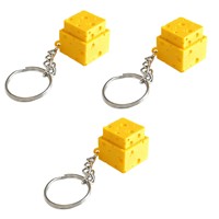 Porte-clés anti-stress ultra-mignon en plastique en forme de fromage, style clavier mécanique, design moderne et minimaliste, cadeau d'affaires