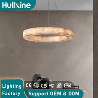 Lustres en marbre naturel Hullxine avec LED Ra 95, taille moyenne, garantie de 3 ans pour la décoration d'hôtels et de villas