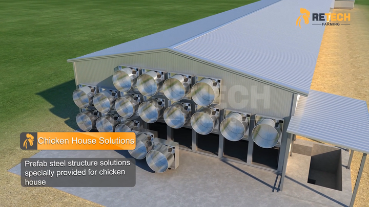 RETECH Layer Broiler Farming Steel Structure Building
