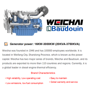 Generador Diésel de Energía de Tipo Abierto XinHongYuan Fabbrica Weichai, 30kw 20kw 60kw 80kw 50kw 48v - Product Image 2