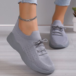Chaussures plates à plateforme pour femmes, grande taille 42, respirantes, en maille, décontractées, type bateau - Product Image 2