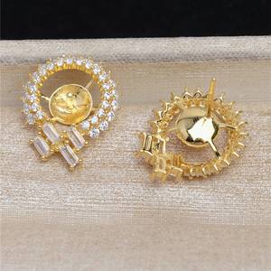 Base para Pendientes de Plata S925, con Incrustaciones para Perlas Sueltas de 8-8.5 mm, Accesorios para Joyería DIY, Bandeja 1059, Base Vacía para Pendientes de Plata S925 - Product Image 2