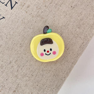 QianJinカスタムアセテートアップルドールヘアクリップかわいい漫画フルーツデザイン女の子のためのヘアアクセサリー - Product Image 5