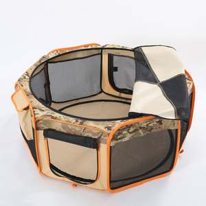 Parc de jeu pour chien de grande taille, pliable et portable, 8 panneaux, en tissu Oxford souple, pour intérieur, extérieur et voyage - Product Image 3