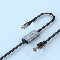 2.5 Gigabit LAN Ethernet câble adaptateur PD 100W TYPE C RJ45 90 degrés coude à Angle droit pour ordinateur portable téléphone Mobile Stock disponible