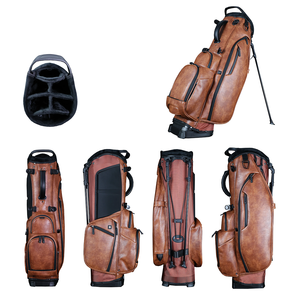 Custom Logo Waterproof PU <strong>Leather</strong> Premium <strong>Golf</strong> Club Carrying <strong>Bag</strong> with Bracket &amp; 6 hole Head <strong>Golf</strong> Stand <strong>Bag</strong> for Men and Women - Product Image 4