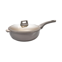 Ensemble de 12 casseroles et poêles modernes en titane, antiadhésives, sans fumée, en granit, avec couvercle en silicone