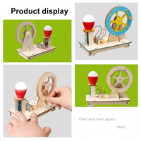 Kit d'expériences scientifiques en bois, générateur à manivelle, artisanat DIY, jouets éducatifs pour l'école et la maison