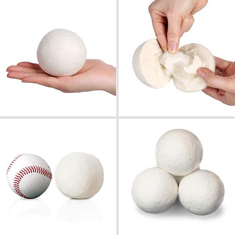 Eco New Zealand Natural Organic Wool Drying Balls Fabric Softener Laundry Balls 100% Wool Felt Drying Balls for Dryer Set