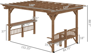 Pérgola <span class=keywords><strong>de</strong></span> madera <span class=keywords><strong>de</strong></span> cedro, <span class=keywords><strong>segura</strong></span> contra el viento, fuerte, <span class=keywords><strong>de</strong></span> calidad, resistente a la putrefacción, espaciosa para patio al aire libre Gazebo <span class=keywords><strong>de</strong></span> madera - Product Image 3
