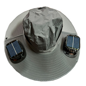 Cappello Con Ventilatore Solare, Tesa Larga 48 Cm, Ricaricabile USB E Solare, Ideale Per Pesca E Trekking - 3
