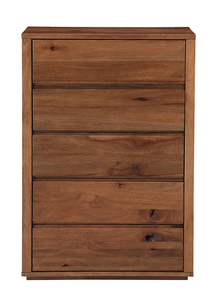 Cassettiera in Legno Massello di Noce con 5 Cassetti per <span class=keywords><strong>Soggiorno</strong></span> e Camera da Letto, Finitura Dipinta in Palissandro per Hotel di Lusso e Casa - Product Image 2
