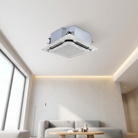 Unidad de Aire Acondicionado Comercial Inverter de Techo de 4 Vías con Motor Central para Calefacción y Refrigeración Central en Hogares y Hoteles