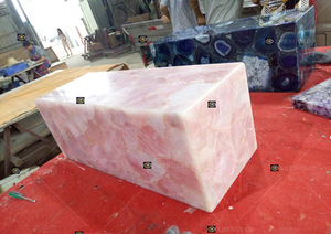 Quarzo rosa Vassoio Lampada di Cristallo Rosa di Marmo In Algeria Prezzo - Product Image 6