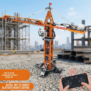 Zhenzhuan 22013, Bloques de Construcción de Grúa Torre, Juguete Educativo con Control Remoto Eléctrico para Niños de 8 a 13 Años, Kit de Ensamblaje de Más de 800 Piezas - Product Image 3