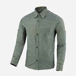 เสื้อเชิ้ตบาวาเรียนสีเทาพรีเมียมสำหรับผู้ชาย เสื้อเชิ้ตผ้าฝ้ายระบายอากาศได้ดี แขนยาว ไซส์ S ถึง 4XL - Product Image 1