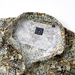 Camisa de manga corta de popelina informal de gama alta personalizada para hombre, de algodón 100% Material, estampado Digital de un solo pecho, respetuoso con el medio ambiente - Product Image 2