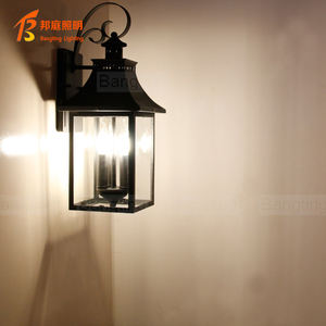 Lanterne murale extérieure rétro traditionnelle à 3 lumières de style <span class=keywords><strong>bougie</strong></span> pour éclairer la cour du jardin - Product Image 5