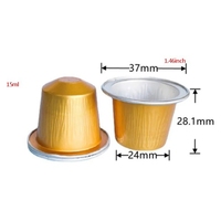 Capsules de café Nespreso réutilisables Dosettes Nespresso jetables Capsules de café vides en aluminium avec couvercles Coffeeware