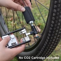 Kit d'outils de réparation de vélo portable intelligent 15 en 1 multifonctionnel, comprenant une tête de gonflage CO2