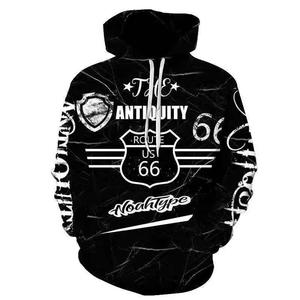 <span class=keywords><strong>Felpa</strong></span> con Cappuccio da <span class=keywords><strong>Uomo</strong></span> in Poliestere/Cotone 240g con Stampa a Trasferimento Termico, Stile Casual Hip Hop Sportivo Streetwear - Product Image 4