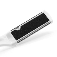 Petit lime à pieds et râpe à pieds incurvés double face en acier inoxydable, professionnel et portable pour pédicure