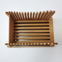 Table de maison portable pliable en bambou, guide de coupe-pain