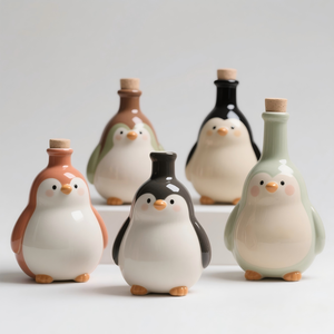 Tapón de <span class=keywords><strong>Vino</strong></span> de Cerámica con Forma de Pájaro Robin de 1.5 Pulgadas - Sello para Botella Pintado a Mano en 3D, Pedido Personalizado al por Mayor para Bar en Casa - Product Image 3