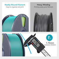 Filament d'imprimante 3D de haute qualité pour la vente en gros, 1,75 mm, PLA+ soie 0,02 mm, filament PLA quadricolore, température d'impression 205-230°C