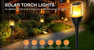 LED solar tremoling flame torch lights outdoor landscape decoration light solar dancing flame light