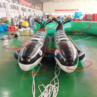 Tube de ski nautique gonflable remorquable flottant bateau banane à double voie pour 10 personnes personnalisé