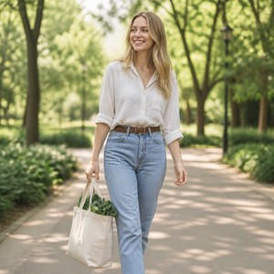 Sac fourre-tout en toile de coton biologique, écru naturel, de qualité supérieure, lourd, écologique, réutilisable, pour les courses, personnalisable - Product Image 3