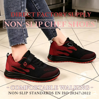 Chaussures de chef professionnelles CHUDUN, semelle en caoutchouc antidérapante, cuisine, restaurant, tige en tricot anti-odeur, noires, unisexes, hommes, femmes