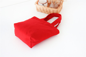 Wholesale Custom Logo Cute Small <b>Canvas</b> Tote <b>Bag</b> Eco Friendly Reusable Solid Color Cotton Tote <b>Bag</b> - Product Image 6