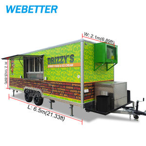 Webetter thực phẩm đường phố Trailer với nhà bếp di động thanh thực phẩm xe tải thép không gỉ phục vụ xe tải - Product Image 2