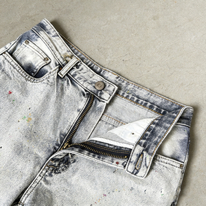 EIDEO OEM ODM Jeans en denim personnalisés, taille haute, coupe droite, style graffiti, hip-hop, sexy, délavés, prix abordable, style international - Product Image 3