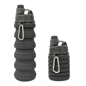 Botella de Agua de Silicona Ecológica Resistente a Altas Temperaturas, con Pajita y Agarre, 500 ml, Plegable, para Deportes al Aire Libre - Product Image 1