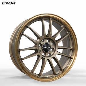 ล้อแม็กซ์ EVOR Wheels Auto Parts ขอบลึก <span class=keywords><strong>15x7</strong></span> 17x8 18x8.5  5 รู 4 รู ขายส่งราคาถูก ล้ออัลลอยด์ลายหลายก้าน สีไฮเปอร์แบล็ค 20 มม. - Product Image 1