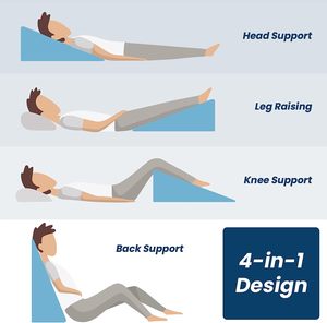 <span class=keywords><strong>Almohada</strong></span> de espuma viscoelástica de 7,5 ", soporte para la espalda y elevación de las piernas, <span class=keywords><strong>almohada</strong></span> de cuña para dormir - Product Image 4